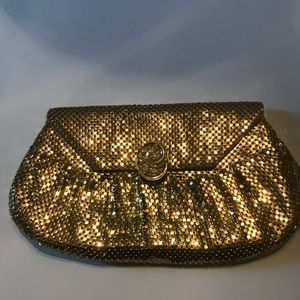 Vintage Witting and Davis Gold Mesh Clutch